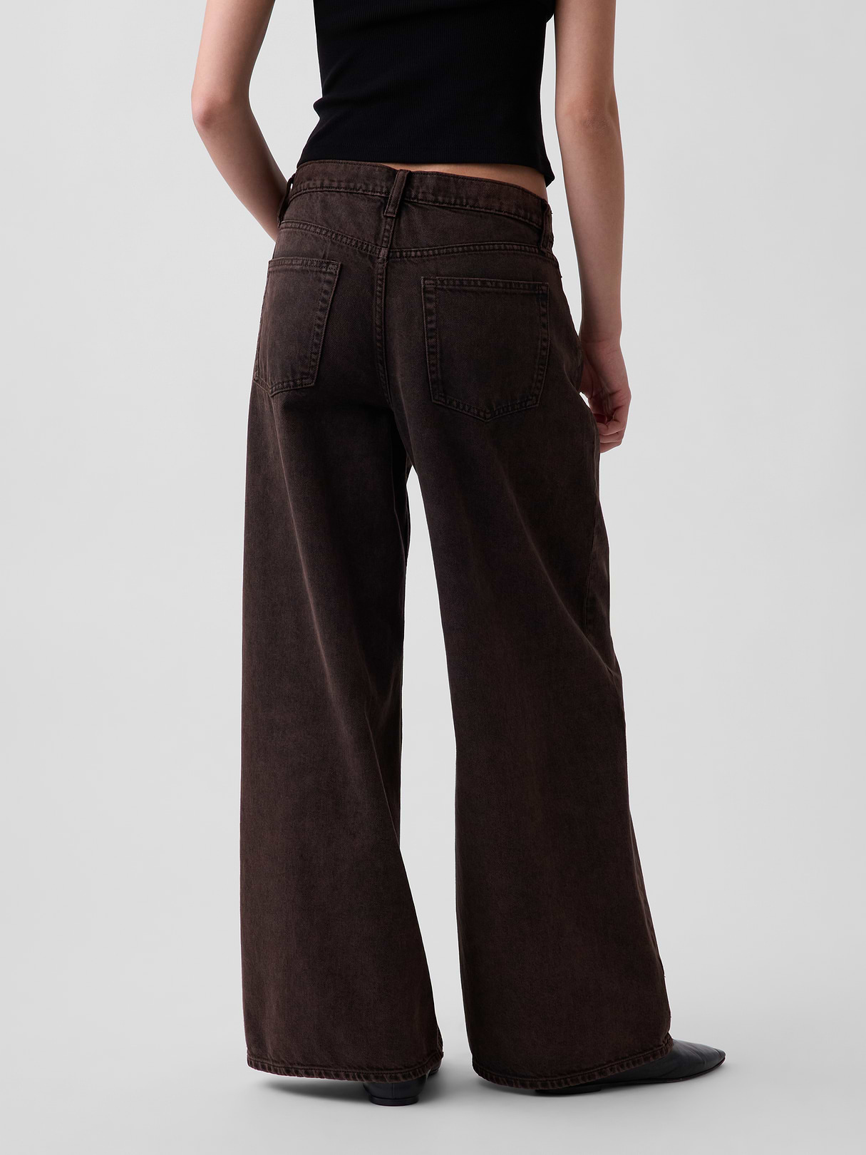 Low Slung Extra Baggy Jeans - Terra brown
