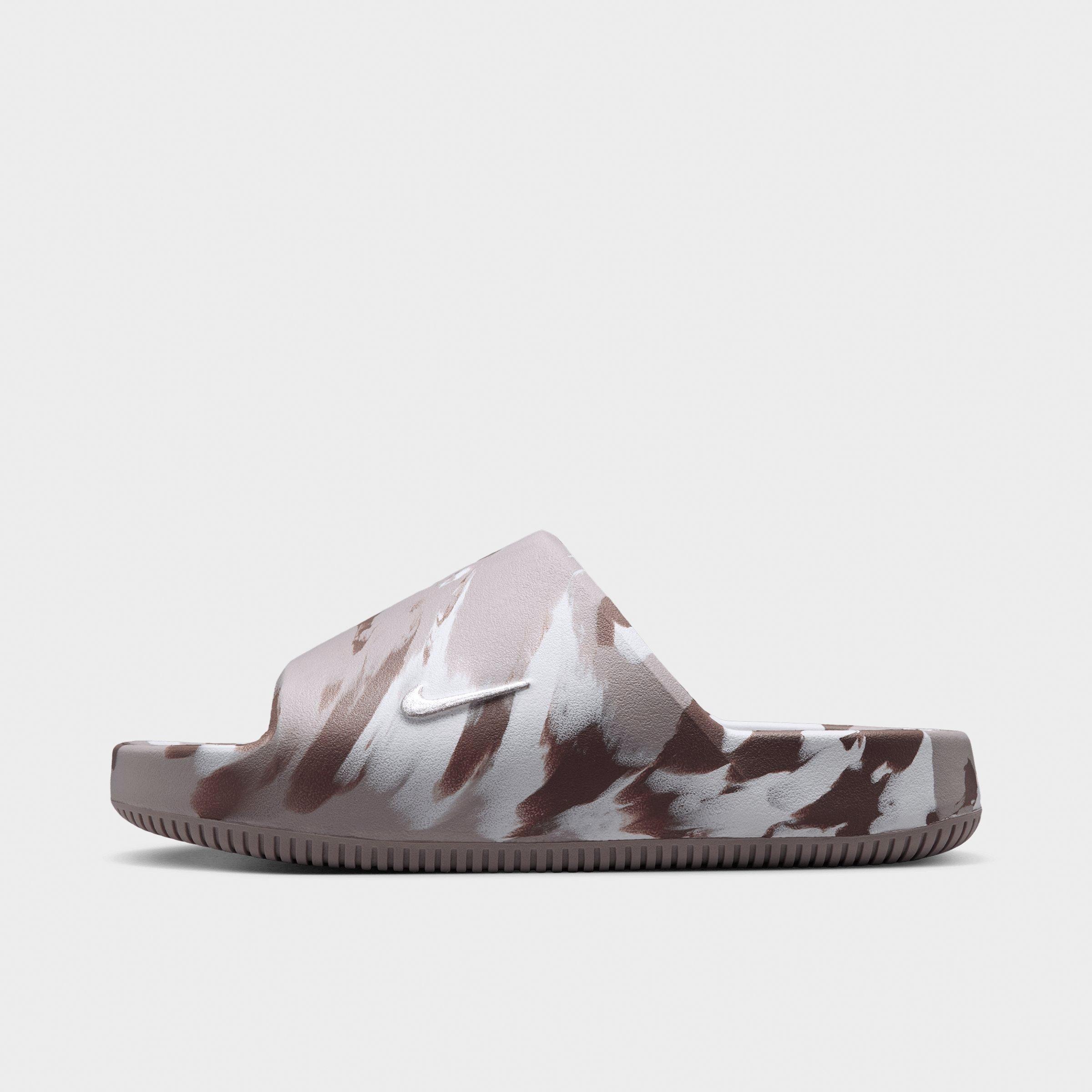 Women's Nithtke Calm 2.0 Slide Sandals - Sail/Mink Brown/Moon Particle - Left shoe facing left. Outside of the shoe.