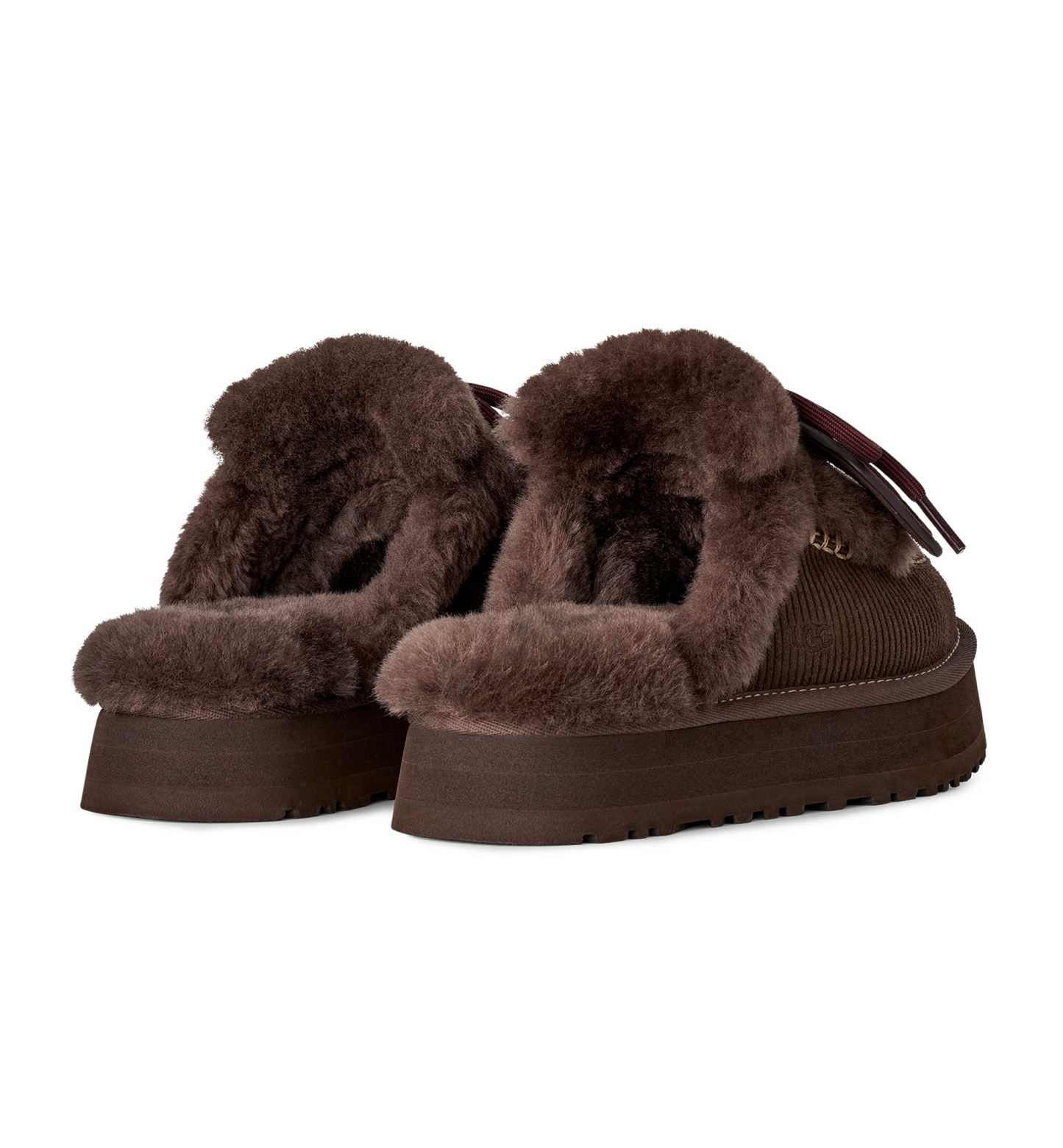 UGG® Women's Disquette Heritage Lace-Up Clog Slippers - Burnt Cedar