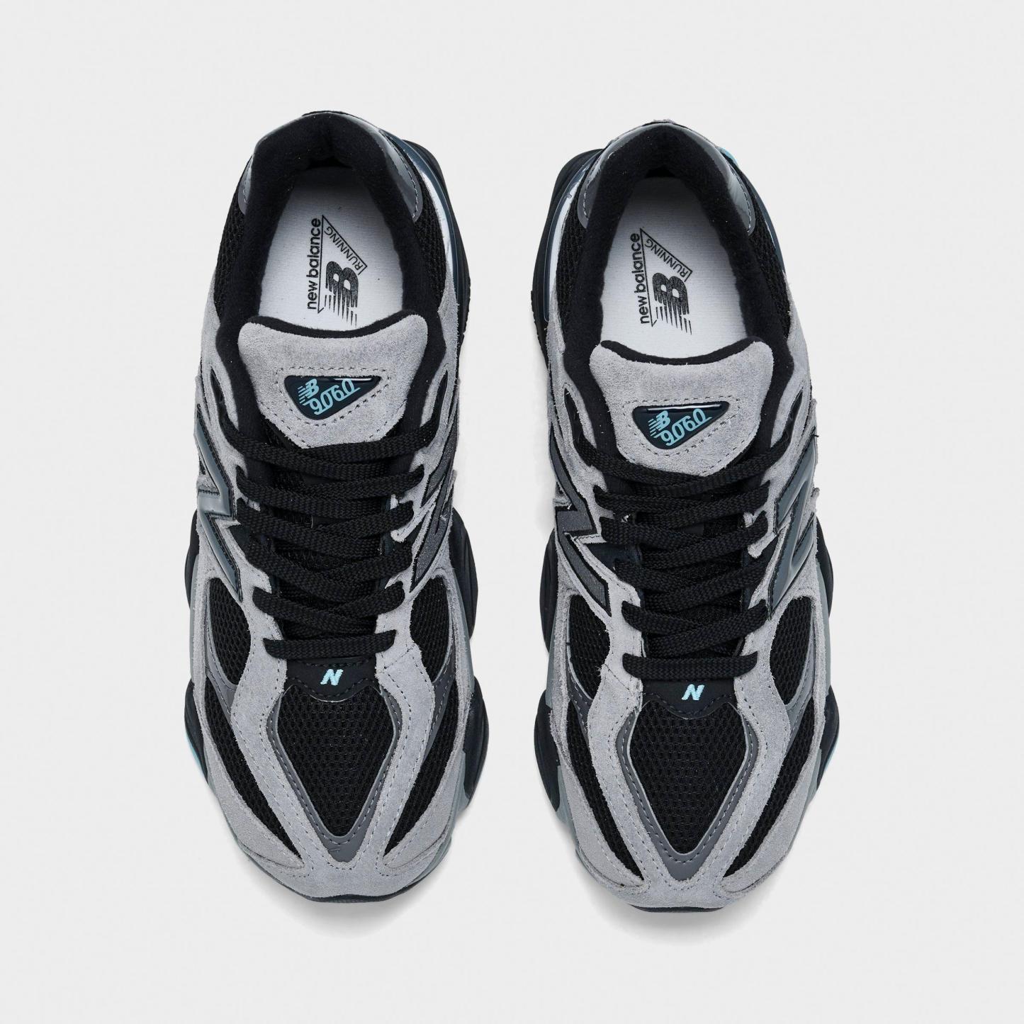 Big Kids' New Balance 9060 Casual Shoes - Grey/Black/Blue - view 5