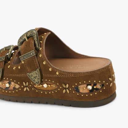 Kurt Geiger London Westerm Buckle Platform Sandal - Brown - view 4