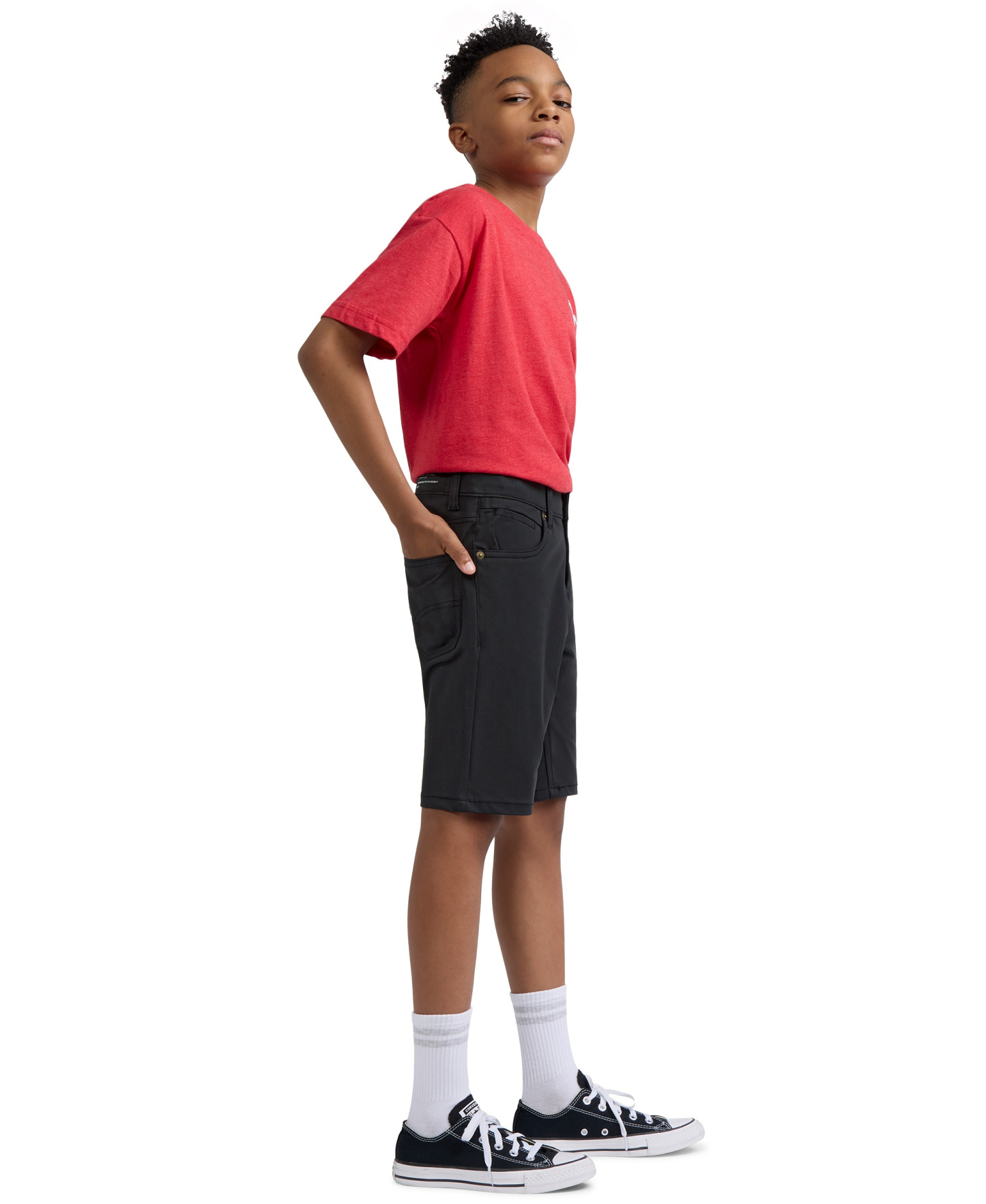 Levi's Boys' 8-20 Slim-Fit Performance Stretch Shorts - Jet Black