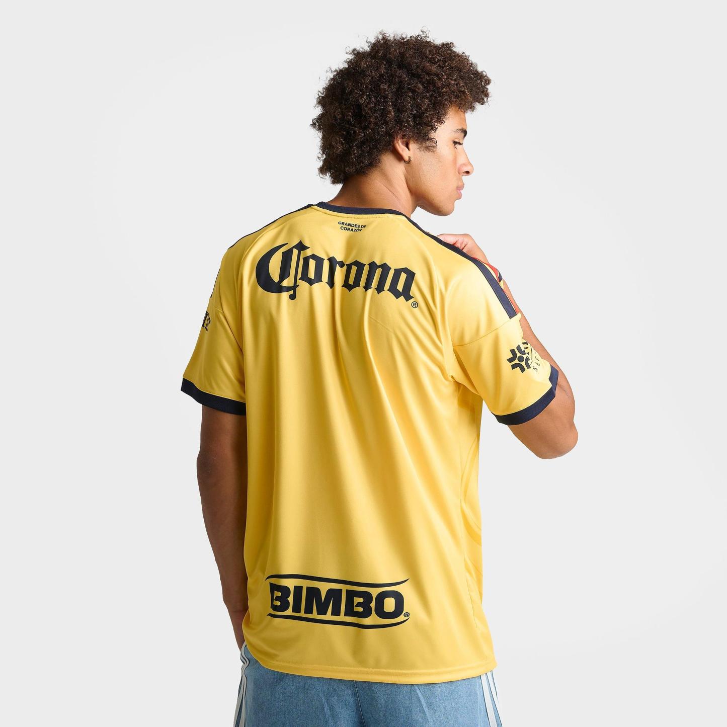 Men's adidas Club America 26-27 Home Soccer Jersey - Impact Yellow/Legend Ink