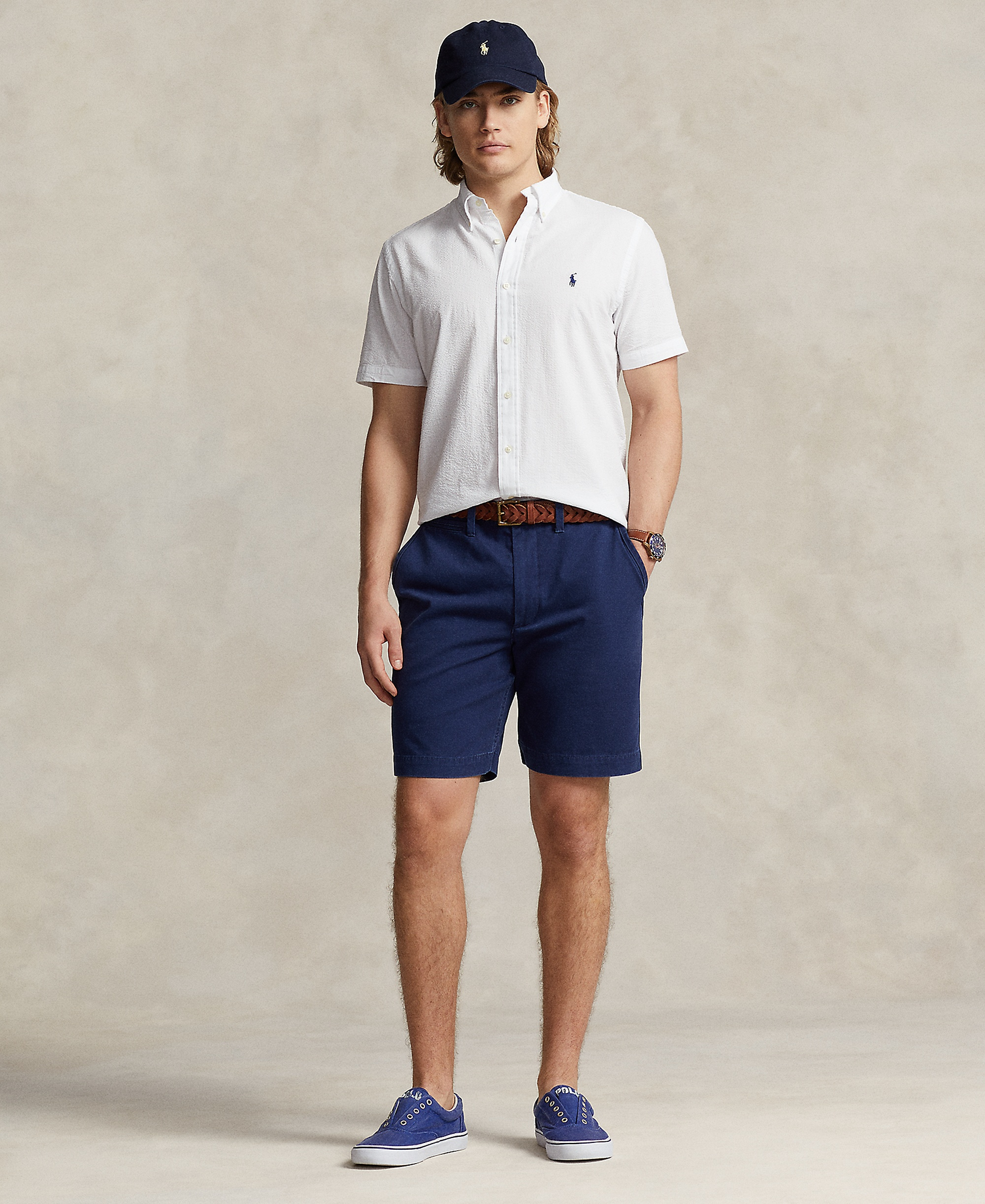 Polo Ralph Lauren Men's RL Prepster Classic-Fit Seersucker Shirt - White