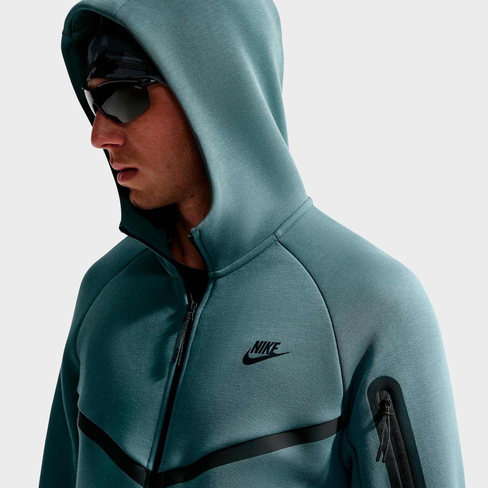 Men's Nike Tech Fleece Windrunner Full-Zip Hoodie - Mineral Slate/Black