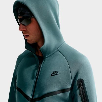 Men's Nike Tech Fleece Windrunner Full-Zip Hoodie - Mineral Slate/Black