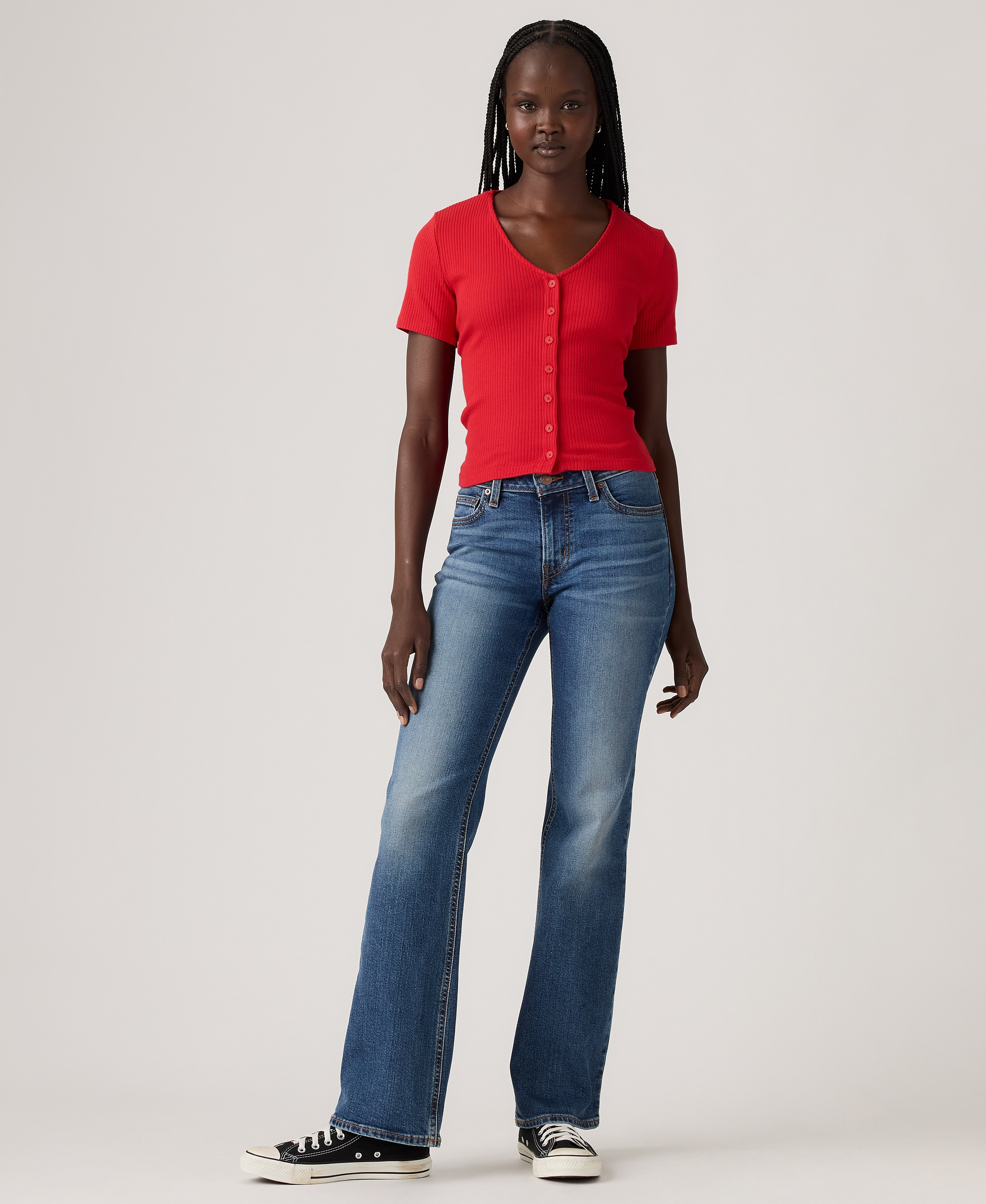 Levi's Women's Superlow Low-Rise Bootcut Jeans - Darted Denim