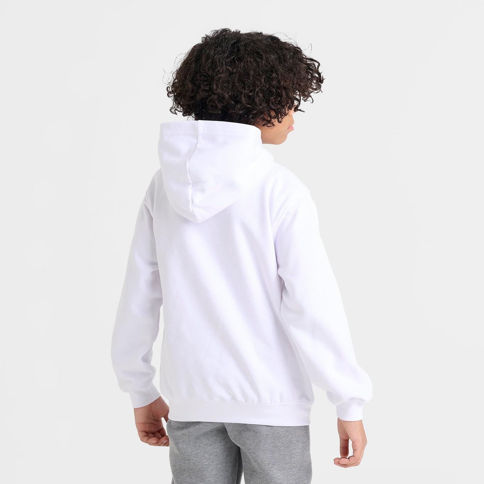 Big Kids' Jordan Jumpman Pullover Hoodie - White - view 4