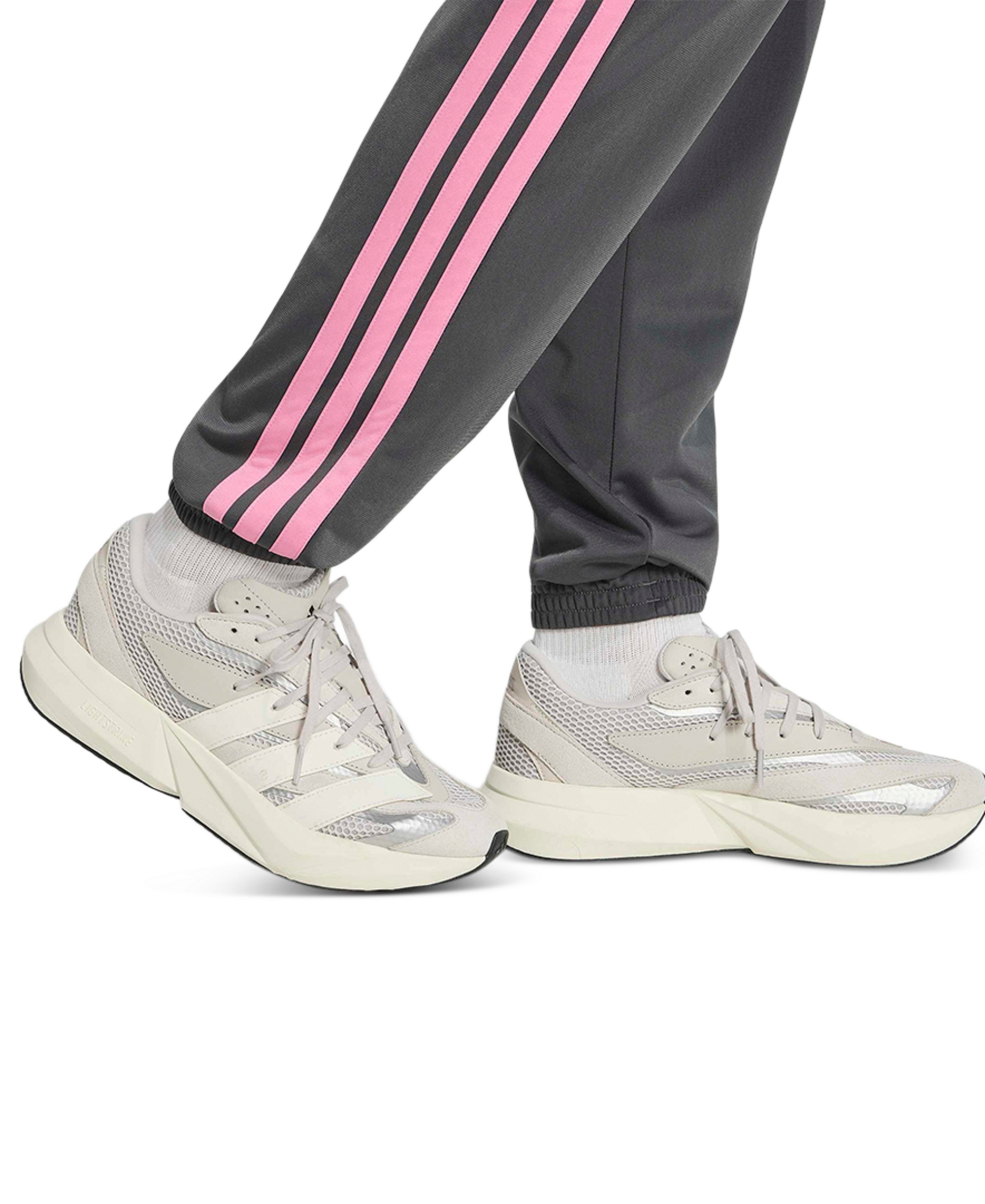 adidas Women's Tricot 3-Stripes Track Pants - Grey Six Melange Multi Stripe
