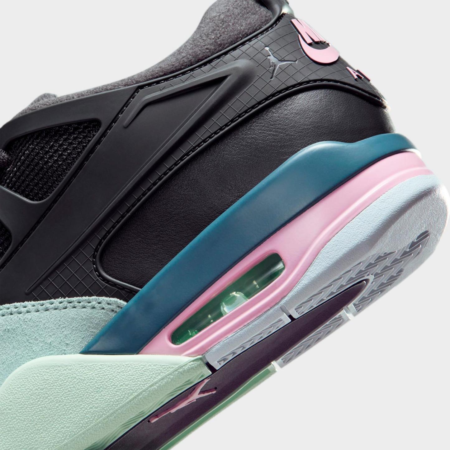 Men's Air Jordan 4 RM Casual Shoes - Anthracite/Barely Green/Jade Aura/Iced Carmine - view 3