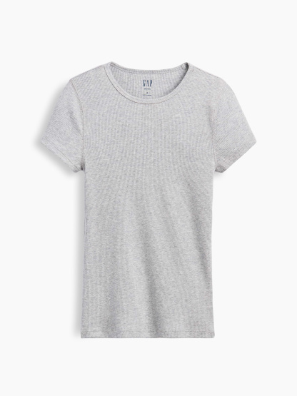 Modern Rib T-Shirt - Heather grey