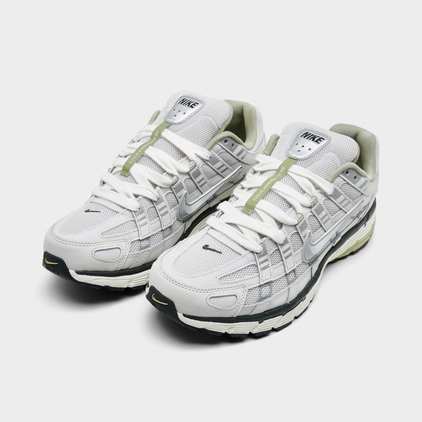 Men's Nithtke P-6000 Casual Shoes - Part 1 - Platinum Tint/Sail/Anthracite/Metallic Silver - Both shoes facing left