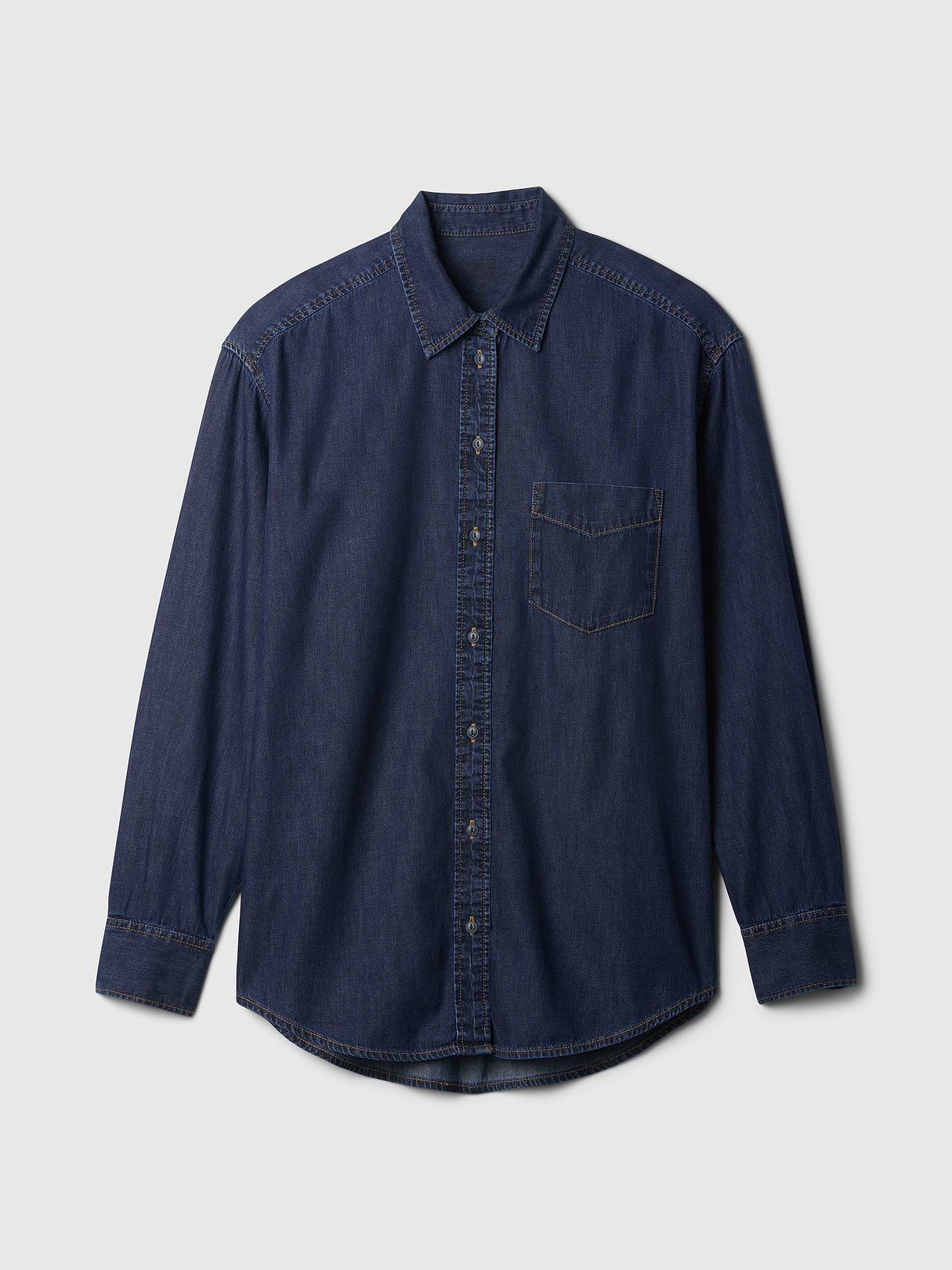 Denim Big Shirt - Dark indigo