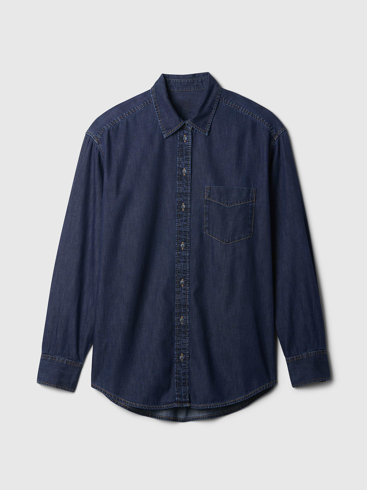 Denim Big Shirt - Dark indigo