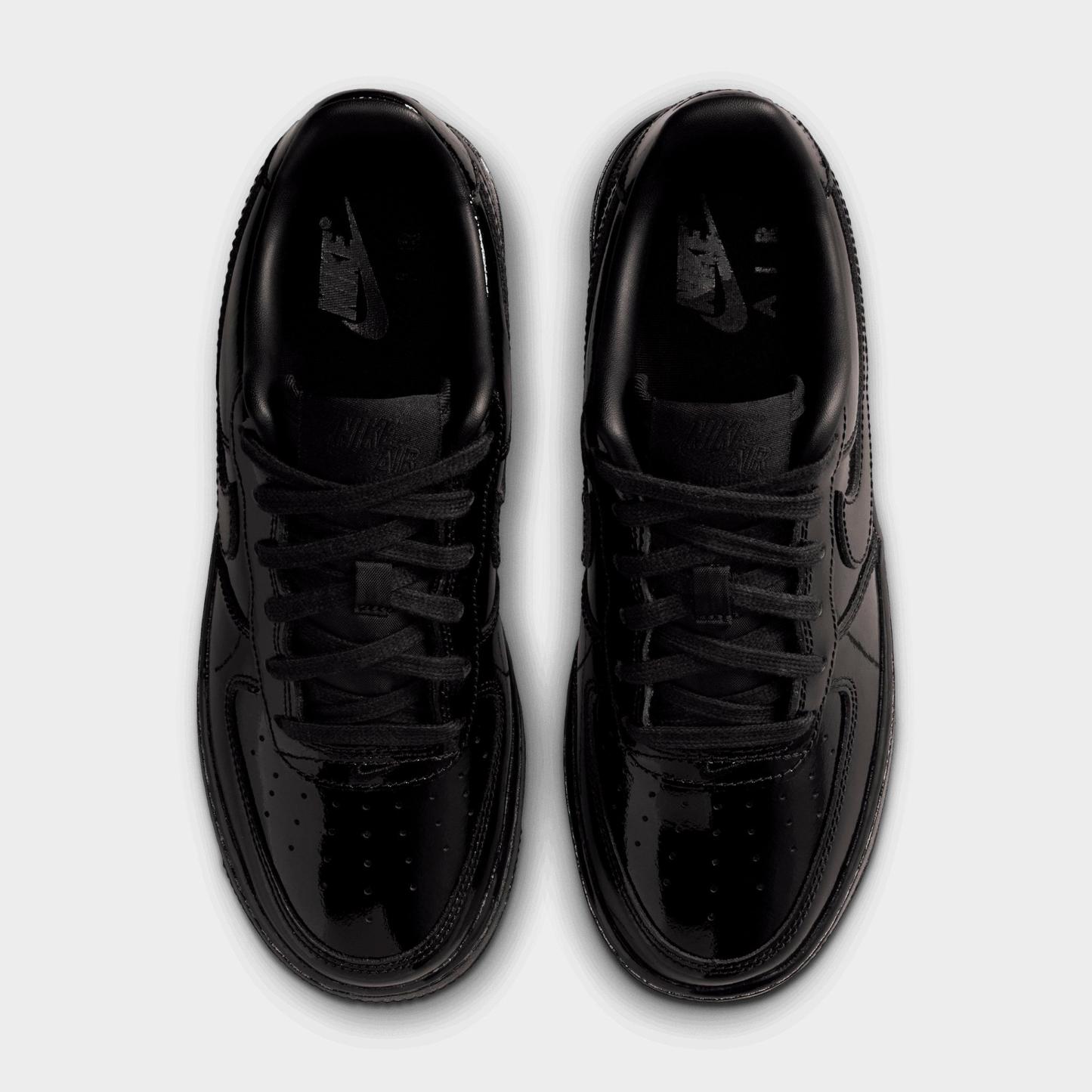 Big Kids' Nithtke Air Force 1 LV8 1 Casual Shoes - Black/Black/Black - Top view