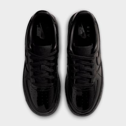 Big Kids' Nithtke Air Force 1 LV8 1 Casual Shoes - Black/Black/Black - Top view
