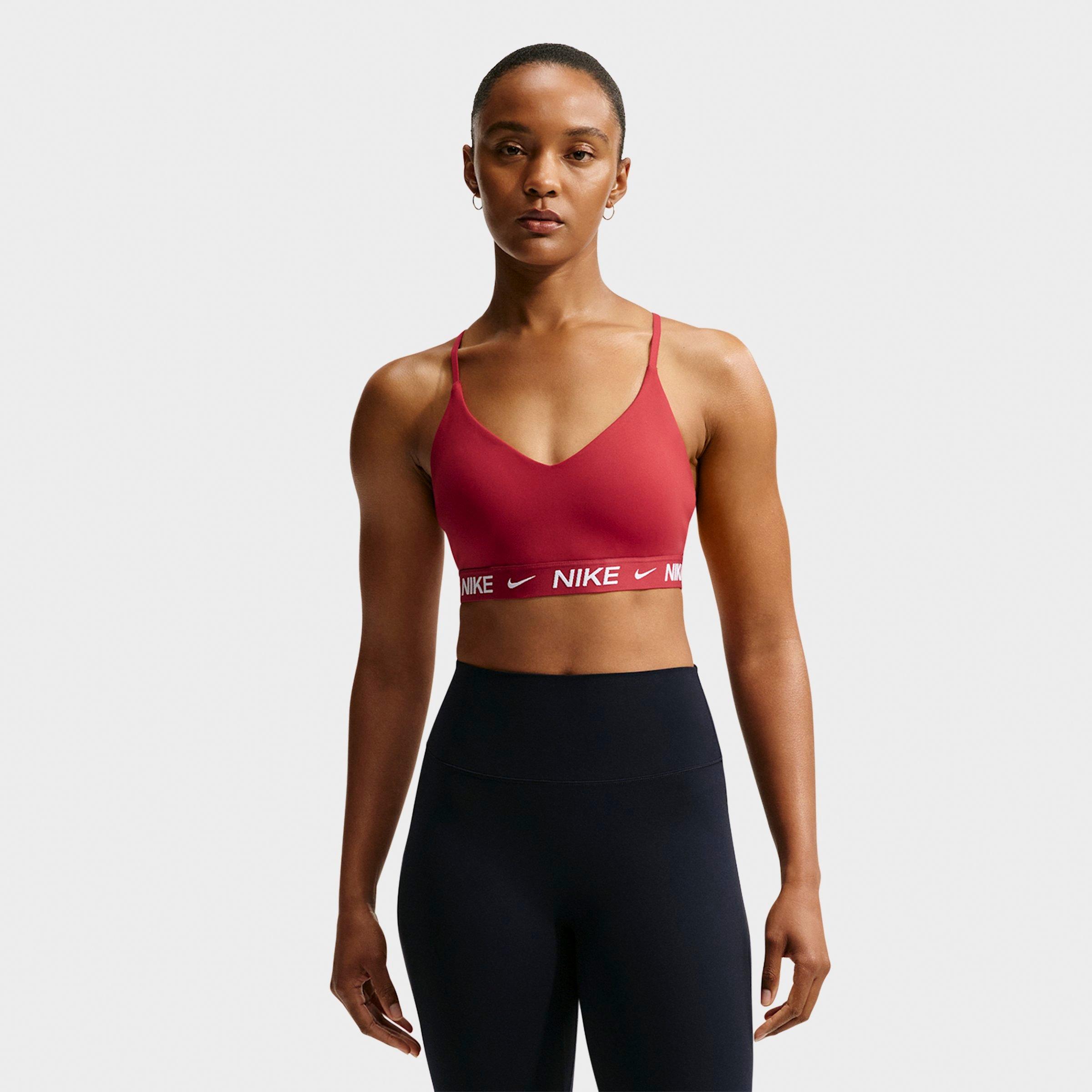 Women's Nithtke Dri-FIT Indy Light Support Padded Adjustable Sports Bra - Tough Red