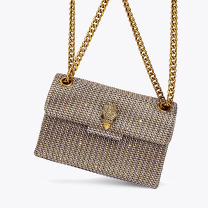 Kurt Geiger London Mini Fabric Kensington Bag - Beige - view 6