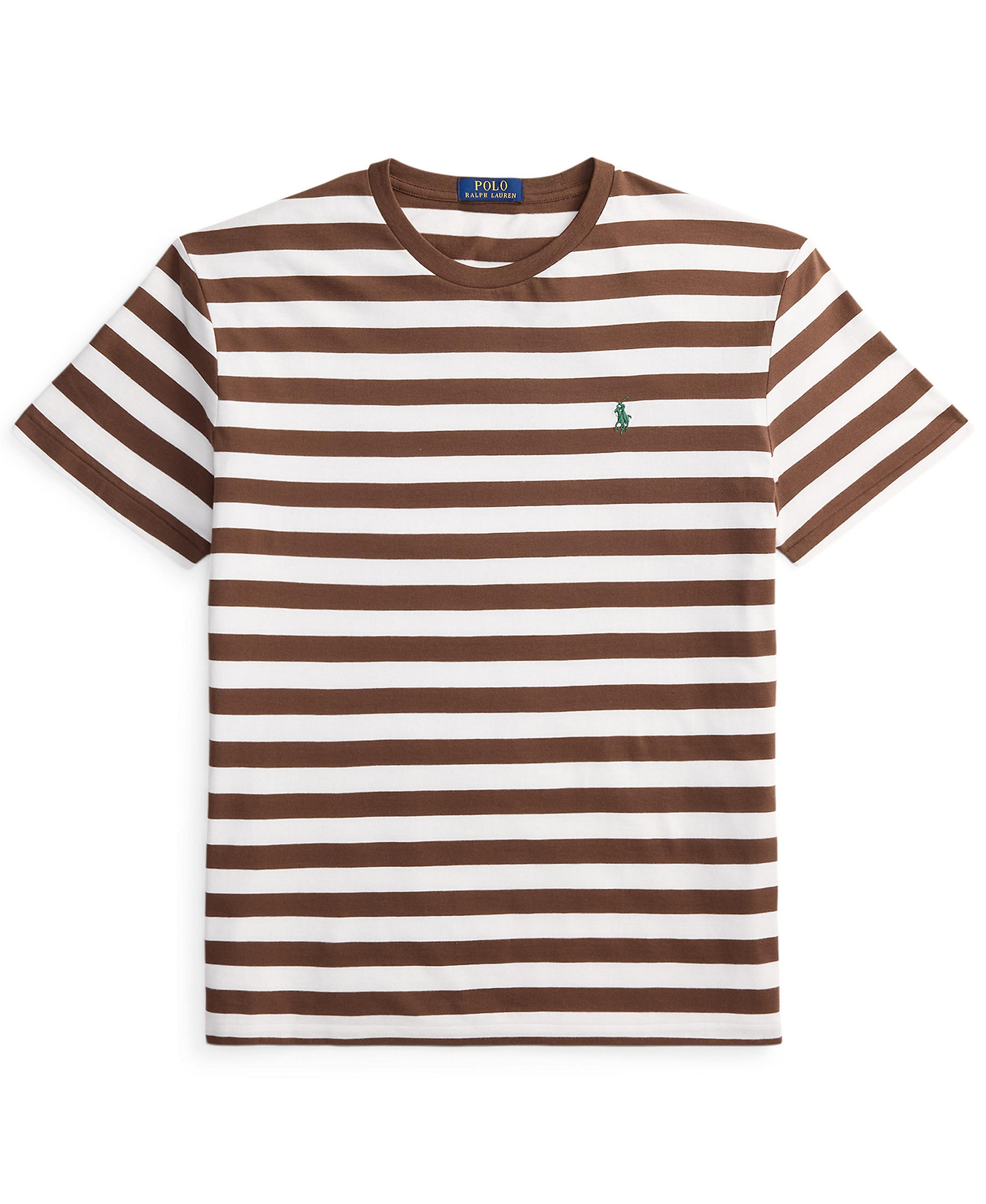 Polo Ralph Lauren Men's Classic-Fit Stripe T-Shirt - Chocolate Brown/White