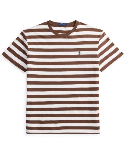 Polo Ralph Lauren Men's Classic-Fit Stripe T-Shirt - Chocolate Brown/White