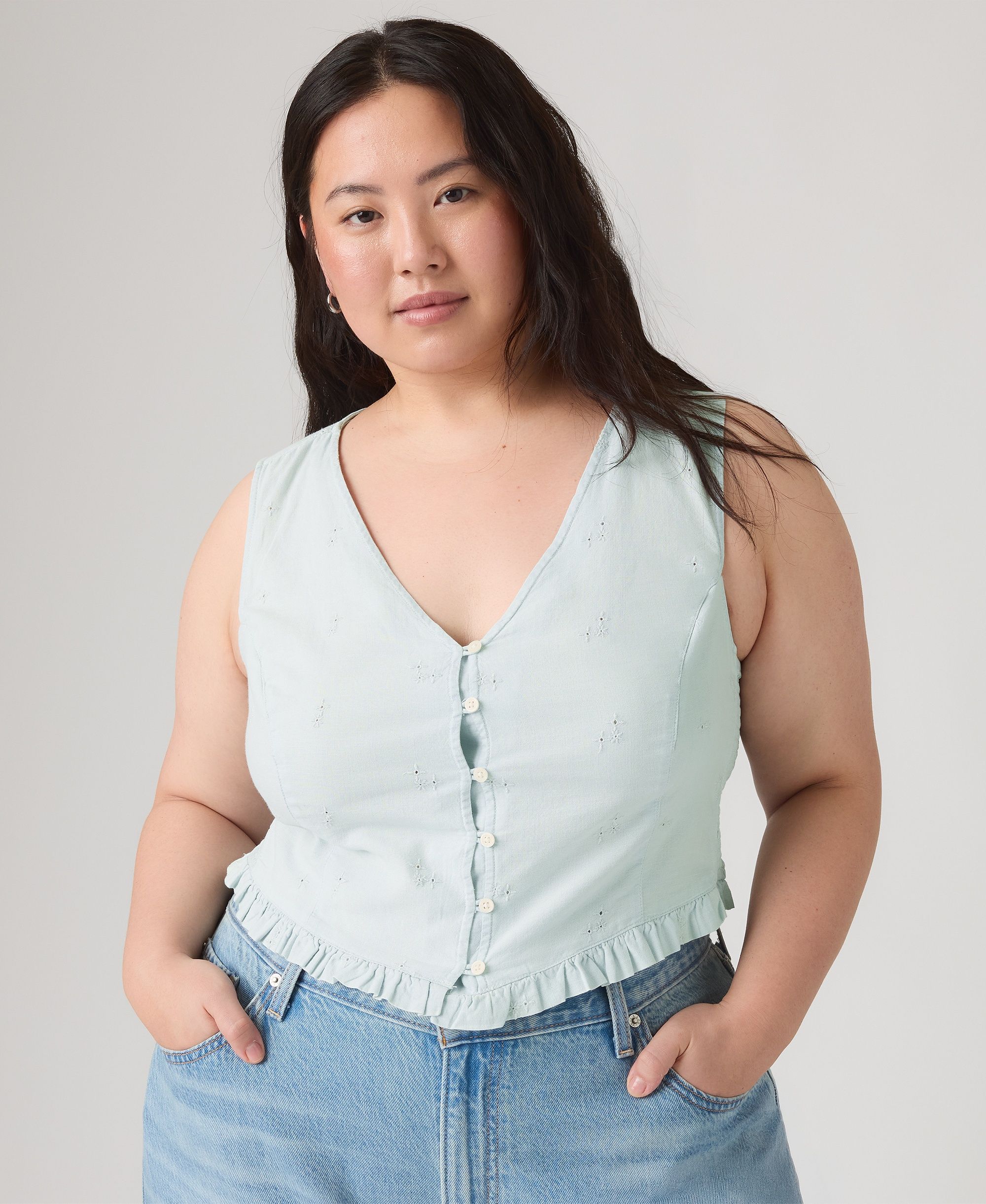 Levi's Women's Teagan Mini Eyelet Blouse - Watch Me
