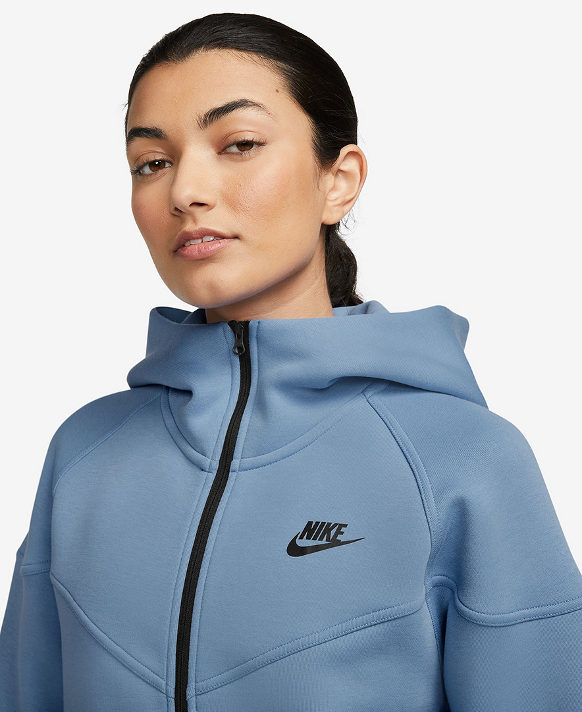Nike Women's Sportswear Tech Fleece Windrunner Full-Zip Hoodie - Work Blue/Black