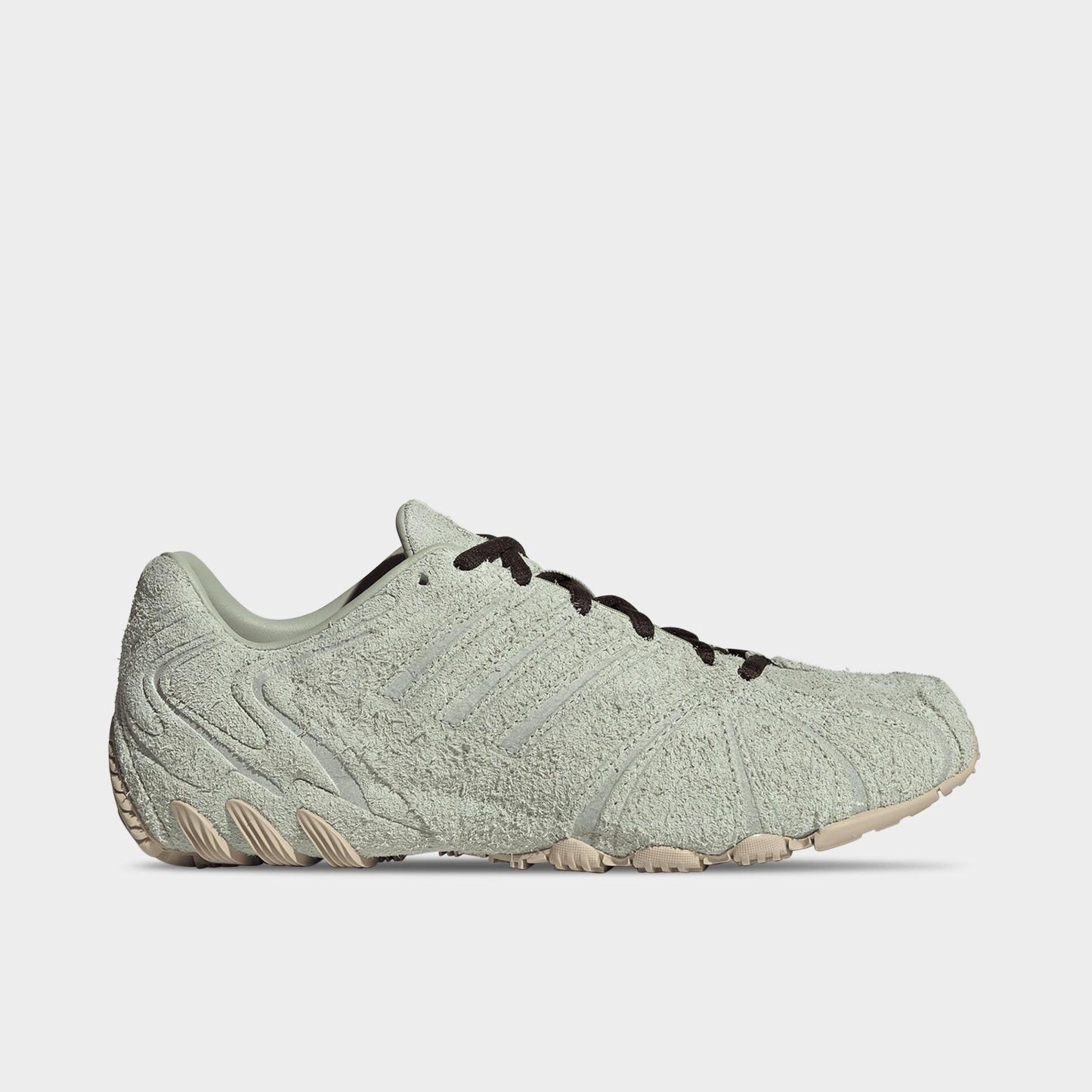 Women's adidas Originals Ghost Sprint Casual Shoes - Part 1 - Halo Green/Halo Green/Aurora Coffee - Left shoe facing left. Outside of the shoe.