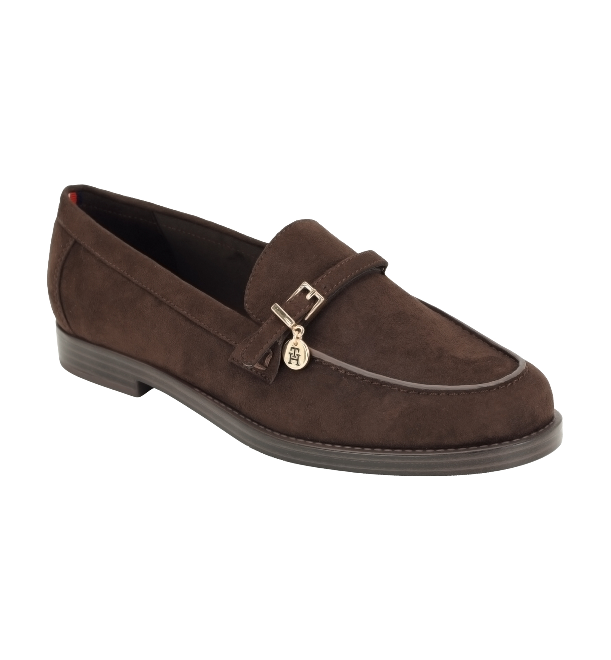Tommy Hilfiger Women's Maxline Charm Buckle Strap Slip-On Dress Loafers - Dark Brown