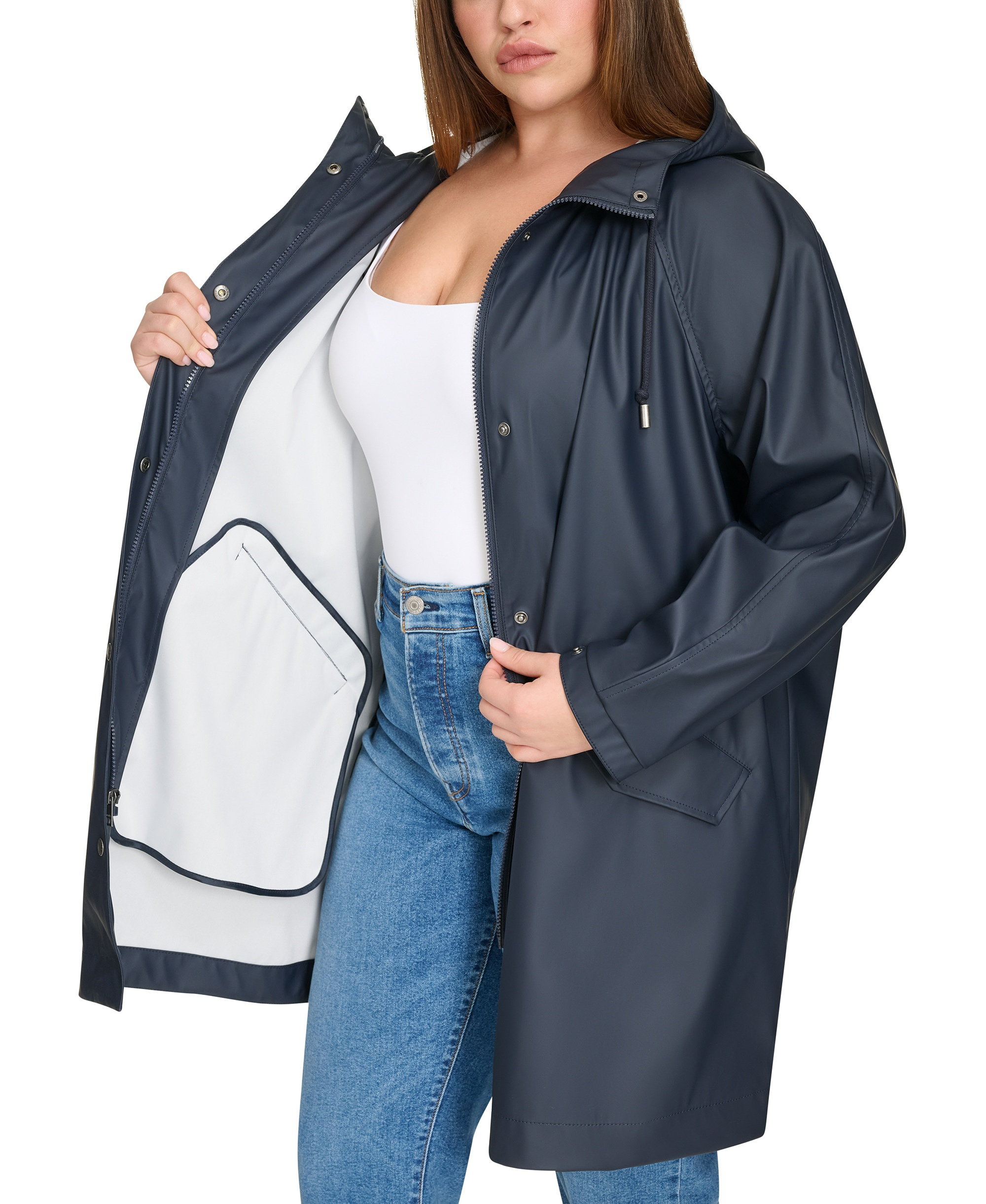 Levi's Women's Raglan Sleeve Rain Collar Jacket - Navy
