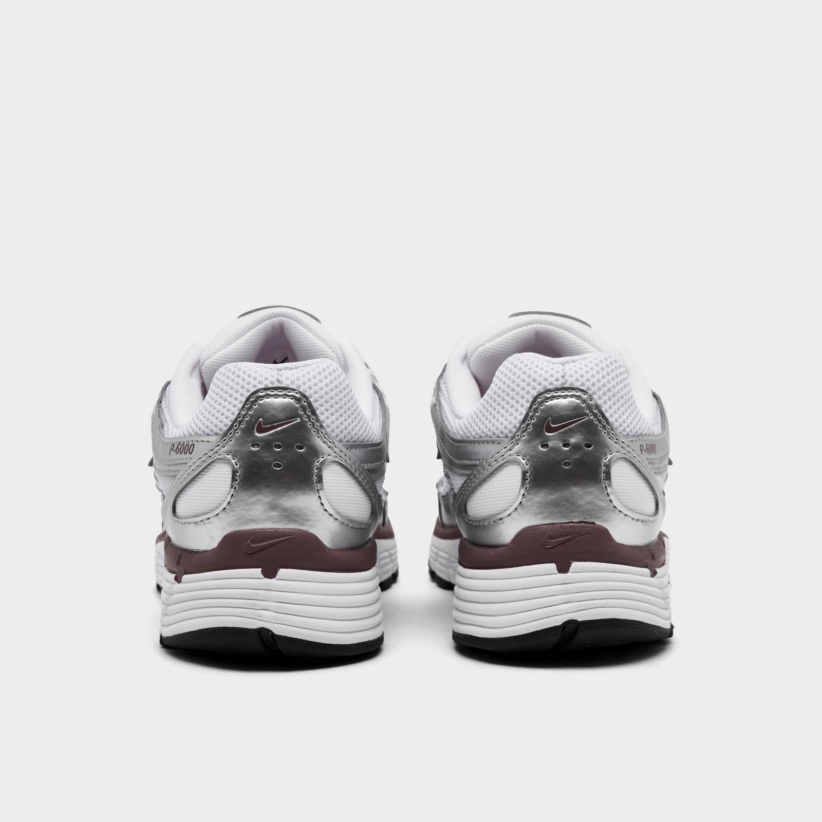 Women's Nike P-6000 Casual Shoes - White/Metallic Silver/Black/Tattoo