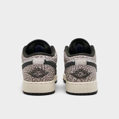 Big Kids' Air Jordan Retro 1 Low OG SE Casual Shoes - Sail/Infrared/Deep Pewter - view 4