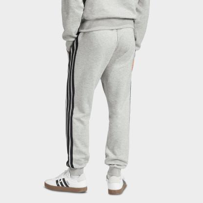 Men's adidas Essentials 3-Stripes Fleece Jogger Pants - Medium Grey Heather/Black