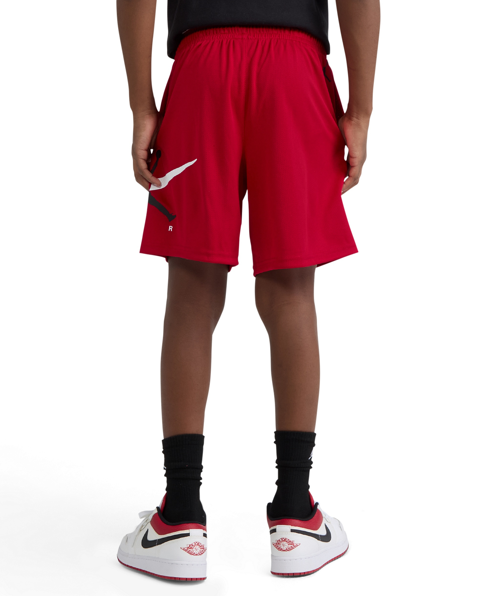 Jordan Boys' 8-20 Graphic Varsity-Style Mesh Shorts - Gym Red
