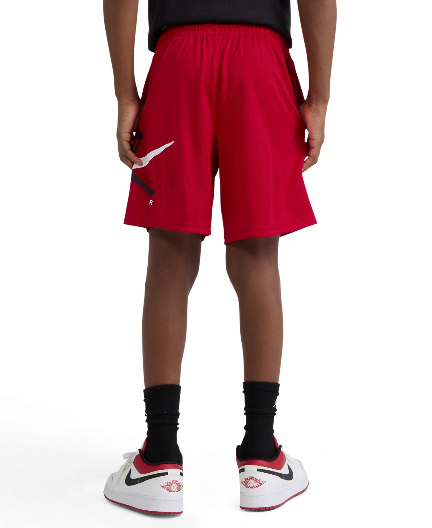 Jordan Boys' 8-20 Graphic Varsity-Style Mesh Shorts - Gym Red