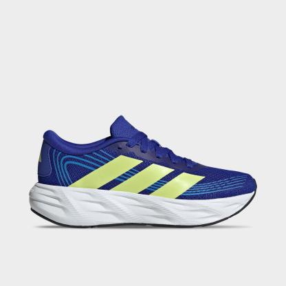 Big Kids' adidas Galaxy 8 Running Shoes - Lucid Blue/Frozen Lemon/Lucid Ray Blue - Left shoe facing left. Outside of the shoe.