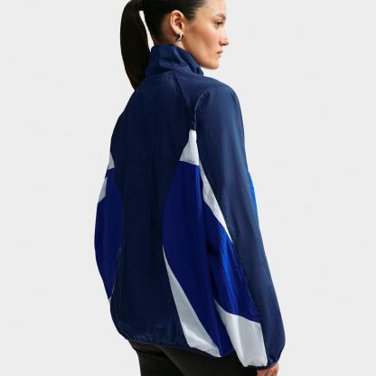 Women's Nithtke Sportswear Oversized Track Jacket - Midnight Navy/Old Royal/White/White