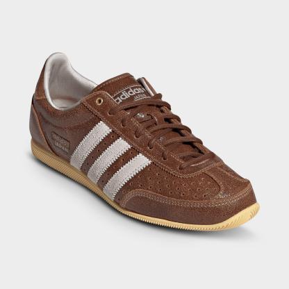 Women's adidas Originals Japan Casual Shoes - Part 3 - Preloved Brown/Alumina/Gold - Both shoes facing left