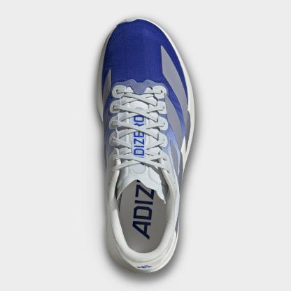 Men's adidas Adizero EVO SL Woven Running Shoes - Part 1 - Lucid Blue/Slate/Crystal White - Top view