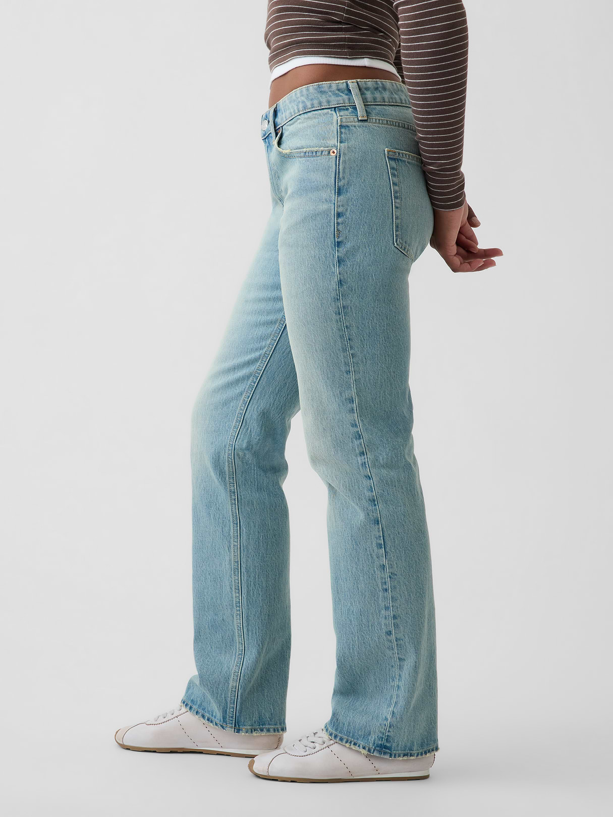 Curvy Mid Rise Relaxed Straight Jeans - Medium indigo