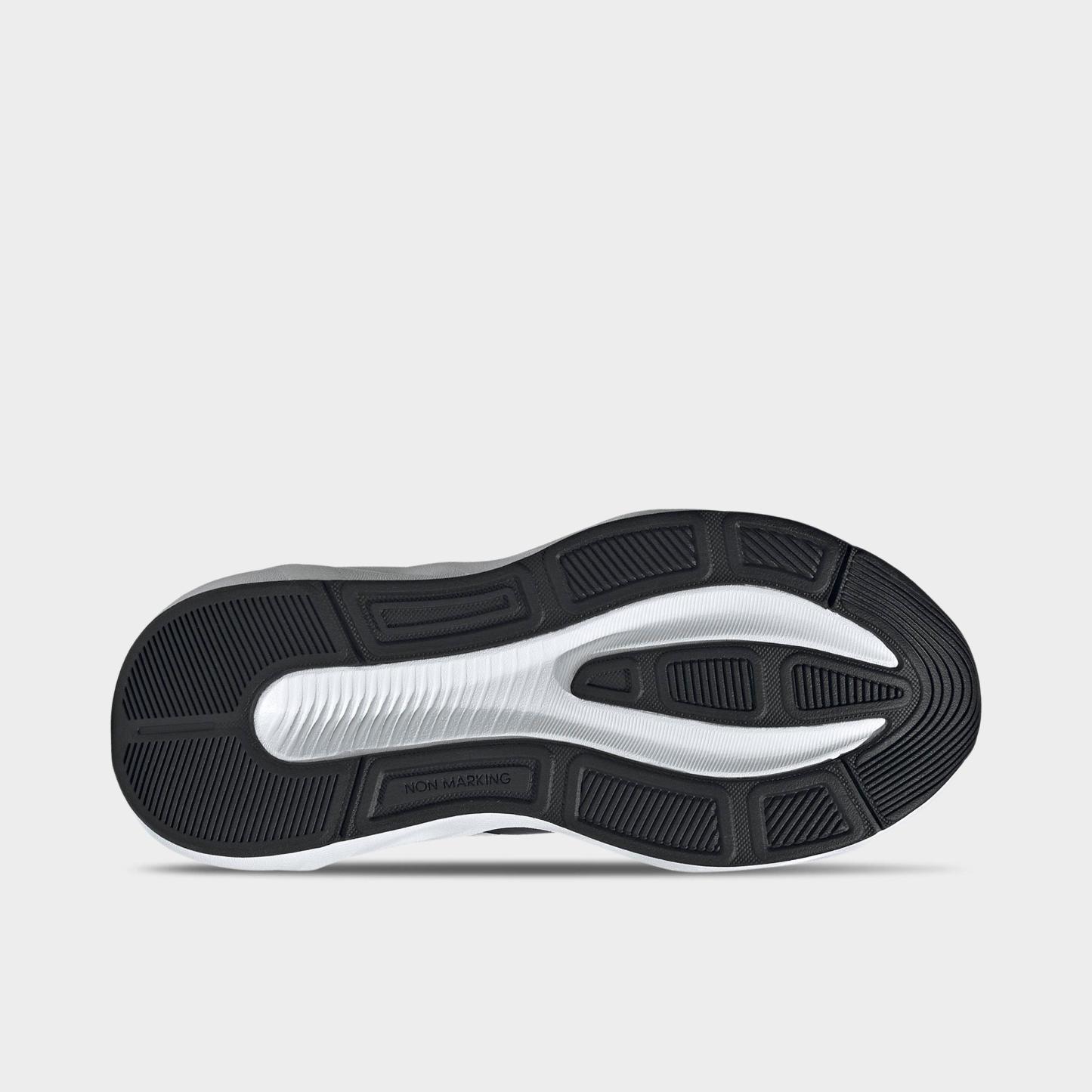 Big Kids' adidas Galaxy 8 Running Shoes - Cloud White/Core Black/Dash Grey - Bottom view