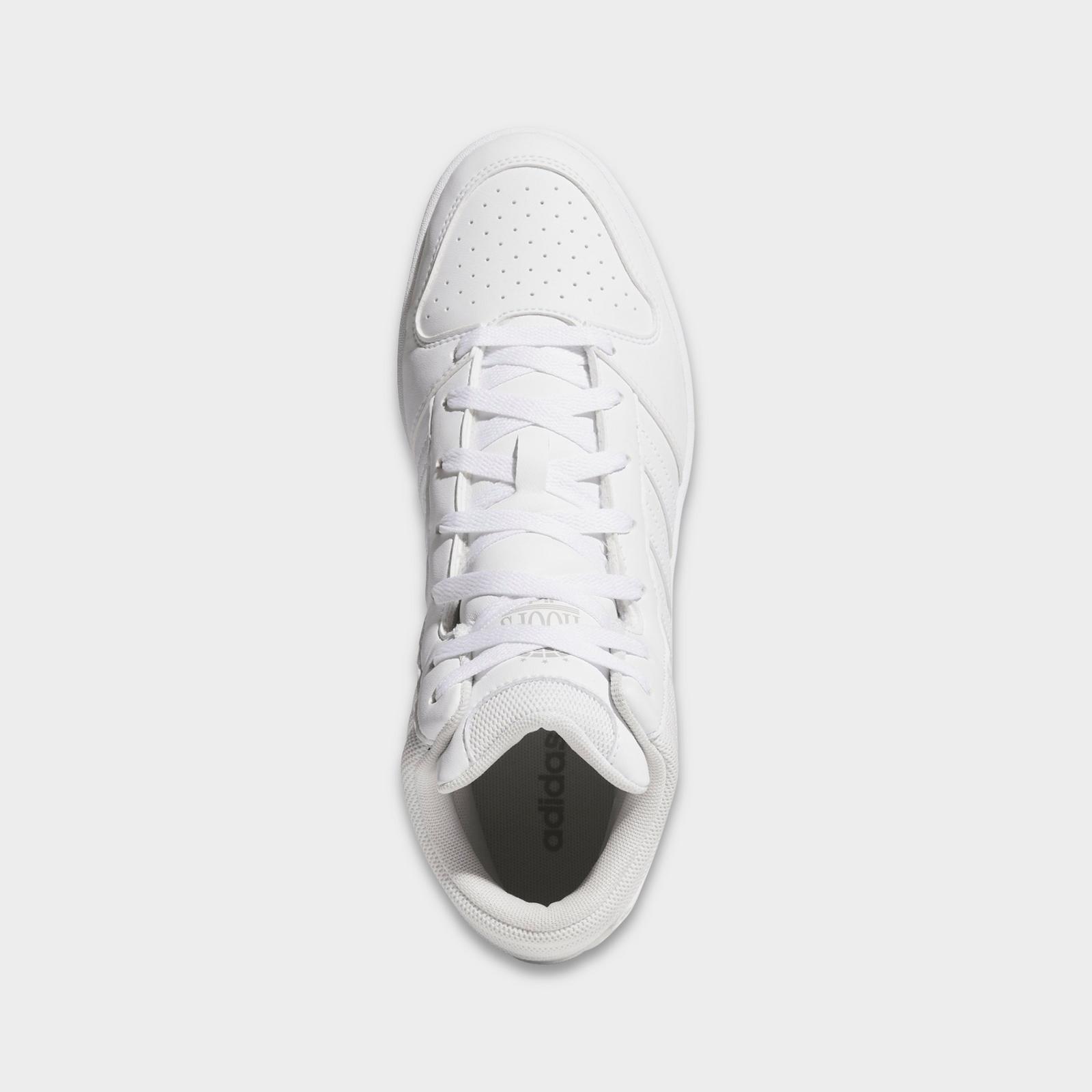 Men's adidas Hoops Classic Mid Casual Shoes - Cloud White/Cloud White/Grey - view 5