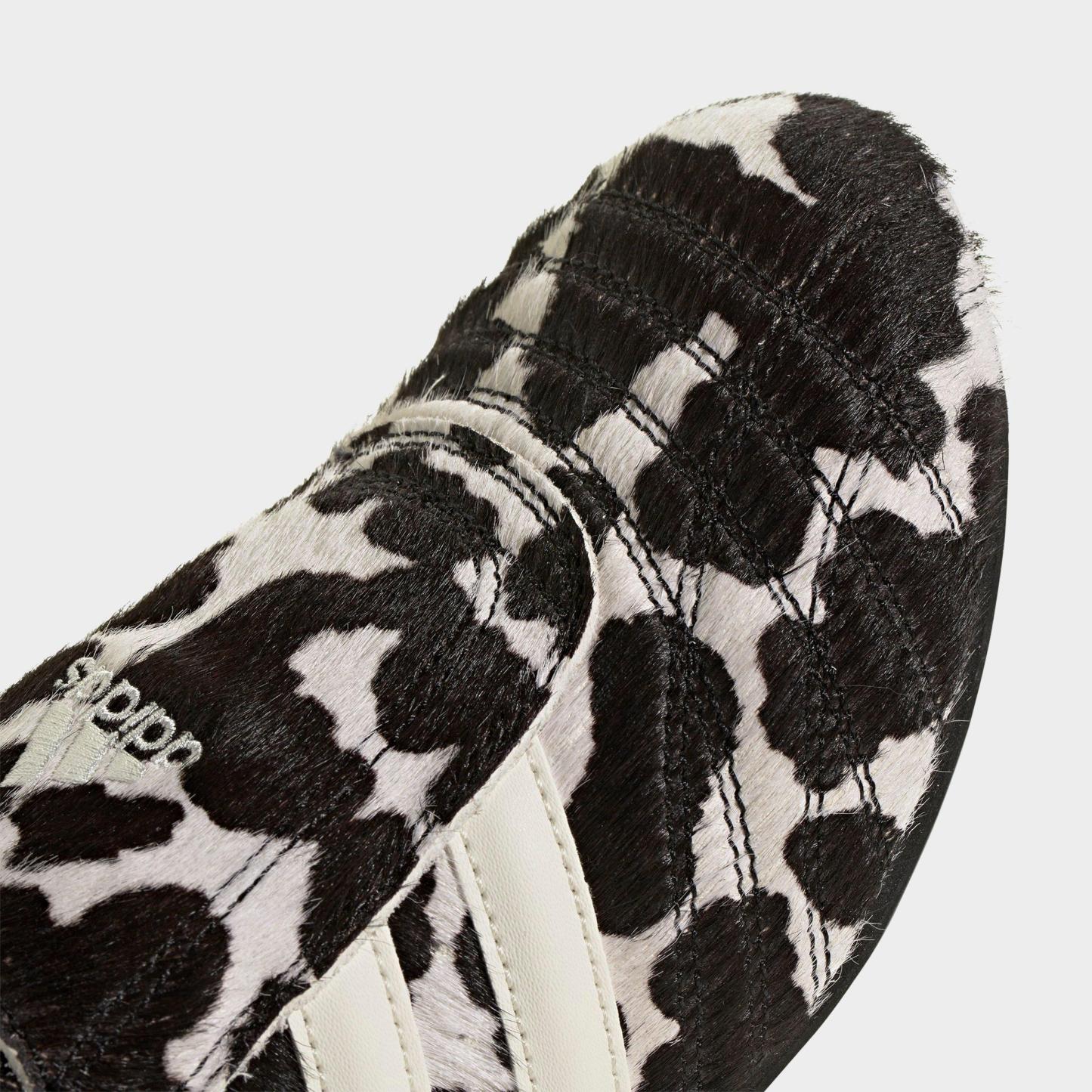 Women's adidas Originals Taekwondo Cow Print Casual Shoes - Core Black/Off White - Detail shot