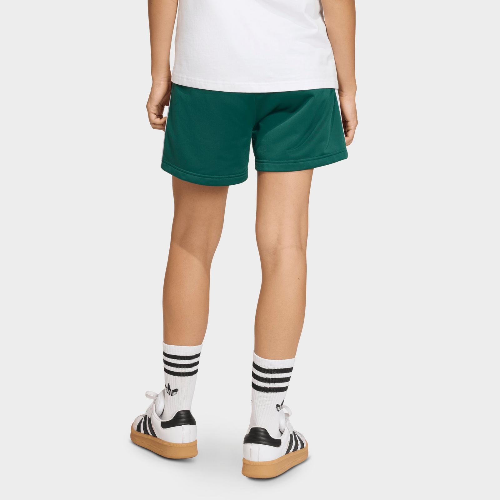 Women's adidas Originals Firebird Classic Shorts - Team Dark Green/Bold Green/White/Better Scarlet - view 3