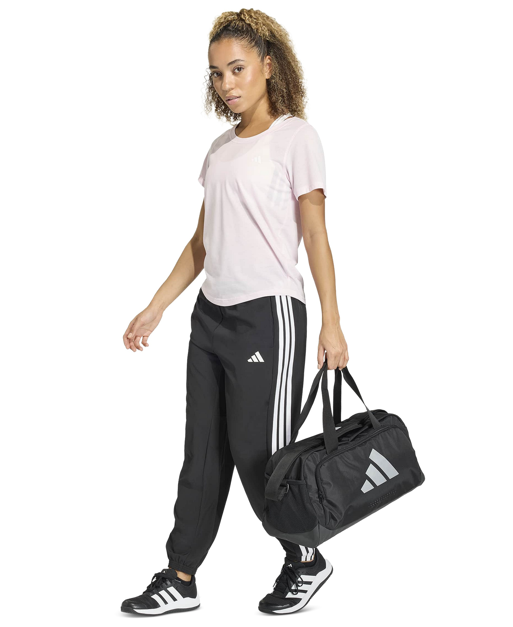adidas Women's Workout Essentials Seamless Scoop Neck T-Shirt - Clear Pink