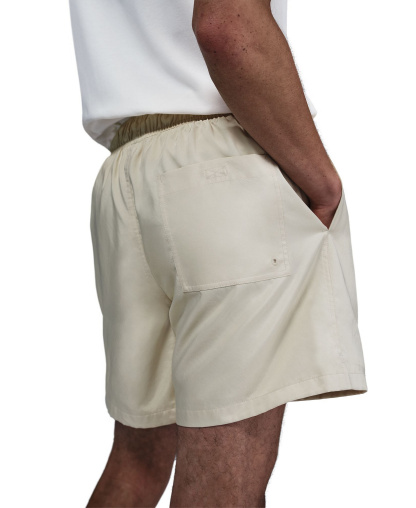 Nike Men's Club Flow Relaxed-Fit Drawstring Shorts - Khaki/White