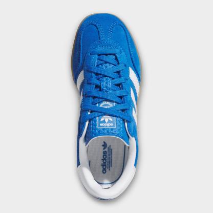 Little Kids' adidas Originals Gazelle Indoor Casual Shoes - Blue Bird/Cloud White/Gum - view 5