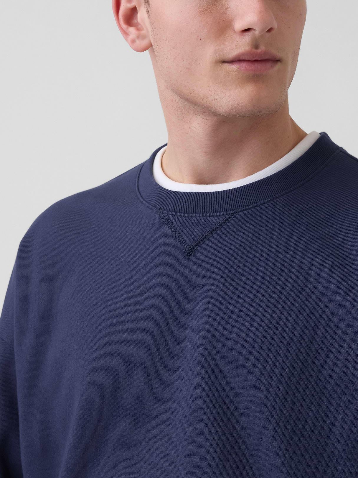 Adult Heavyweight French Terry Oversized Sweatshirt - vintage navy
