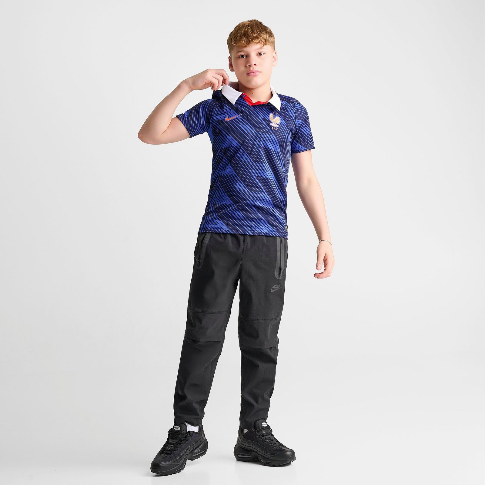 Big Kids' Nike France 26 Stadium Home Dri-FIT Replica Soccer Jersey - Game Royal/Metallic Copper