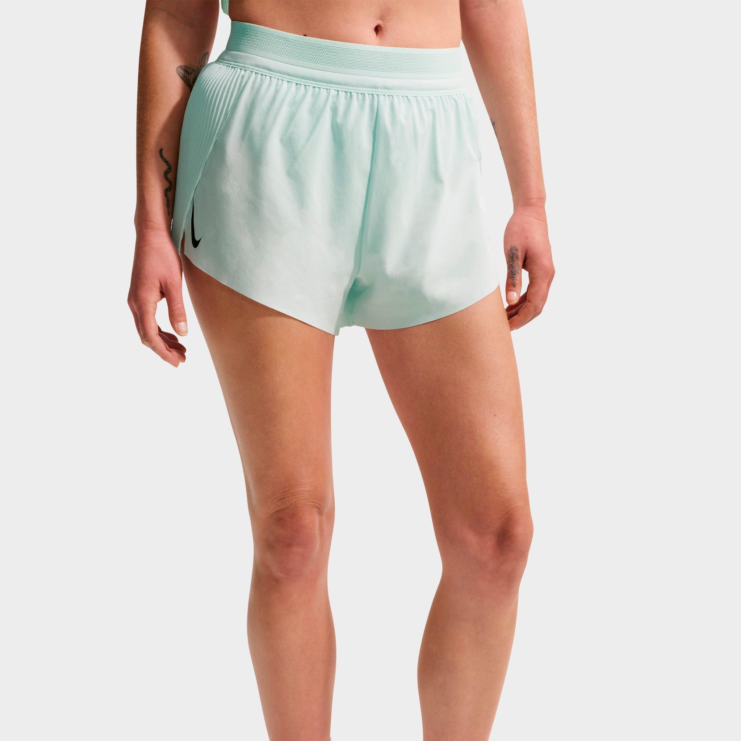 Women's Nithtke AeroSwift Dri-FIT ADV Mid-Rise 3 Inch Brief-Lined Shorts - Barely Green/Black