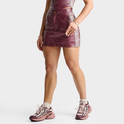 Women's adidas Originals Pleather Mini Skirt - Maroon - view 1